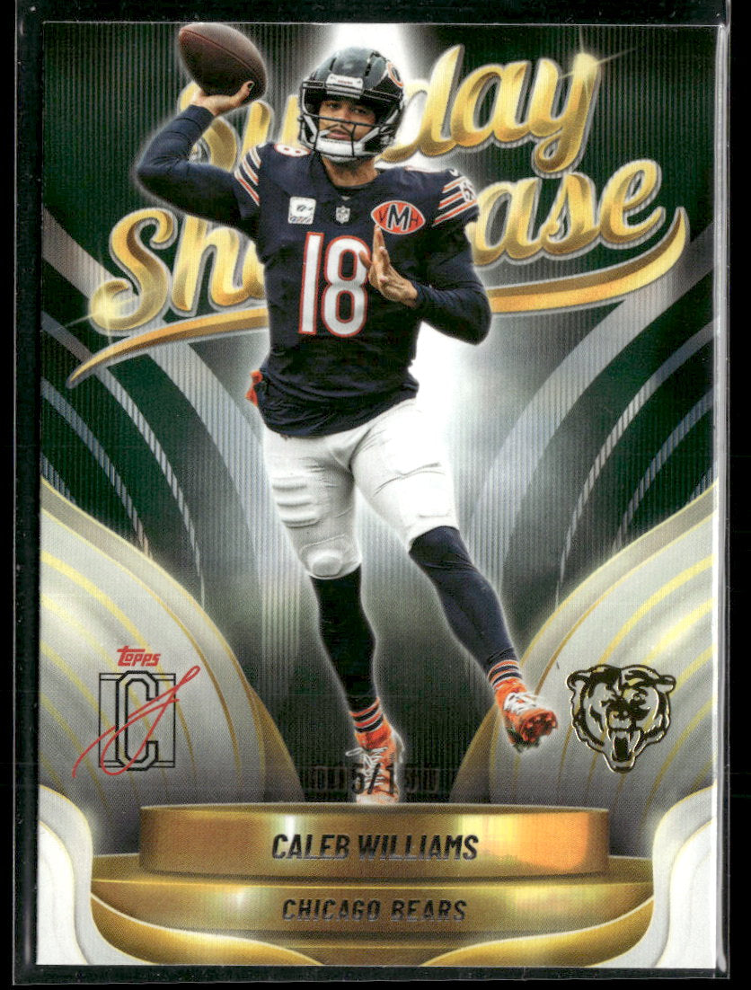 2025 Topps Signature Class Sunday Showcase Green Caleb Williams #/150 #SS-12