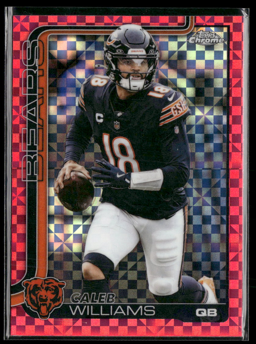 2025 Topps Chrome Hot Pink X-Fractor Caleb Williams #52