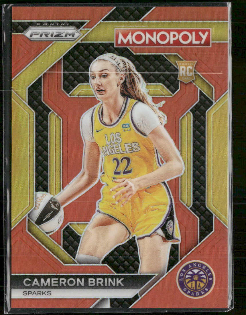 2024 Panini Prizm Monopoly WNBA Orange Prizms Cameron Brink Rookie #/124 #39