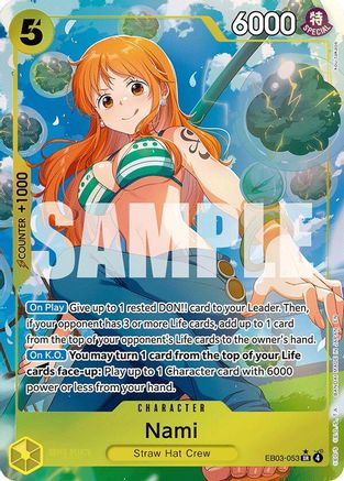 Nami (053) (Alternate Art) (EB03-053) - Extra Booster: One Piece Heroines Edition Foil - Golden Apple Comics