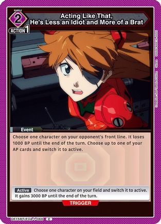 Acting Like That, He's Less an Idiot and More of a Brat (UE15BT/EVA-1-066) - UE15BT Evangelion New Theatrical Edition