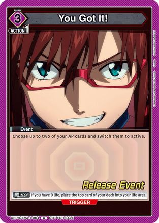 You Got It! (UEPR/EVA-1-064) - UE15BT Evangelion New Theatrical Edition Release Event Cards