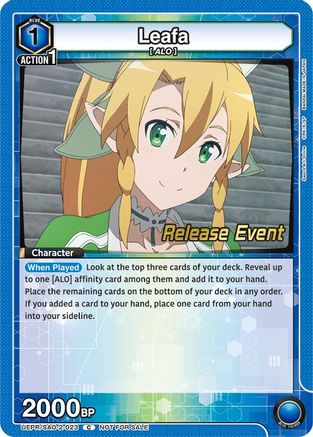 Leafa (023) (UEPR/SAO-2-023) - UEX06BT Sword Art Online Vol2 Release Event Cards