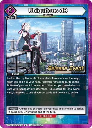 Ubiquitous dB (UEPR/SAO-2-061) - UEX06BT Sword Art Online Vol2 Release Event Cards