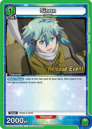 Sinon (072) (UEPR/SAO-2-072) - UEX06BT Sword Art Online Vol2 Release Event Cards