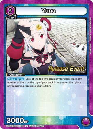 Yuna (030) (UEPR/SAO-2-030) - UEX06BT Sword Art Online Vol2 Release Event Cards