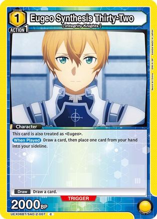 Eugeo Synthesis Thirty-Two (Box Topper Foil) (UEX06BT/SAO-2-007) - UEX06BT Sword Art Online Vol2 Foil