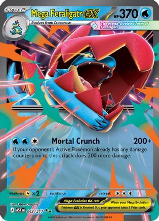 Mega Feraligatr ex 043/217 - ME Ascended Heroes Holofoil
