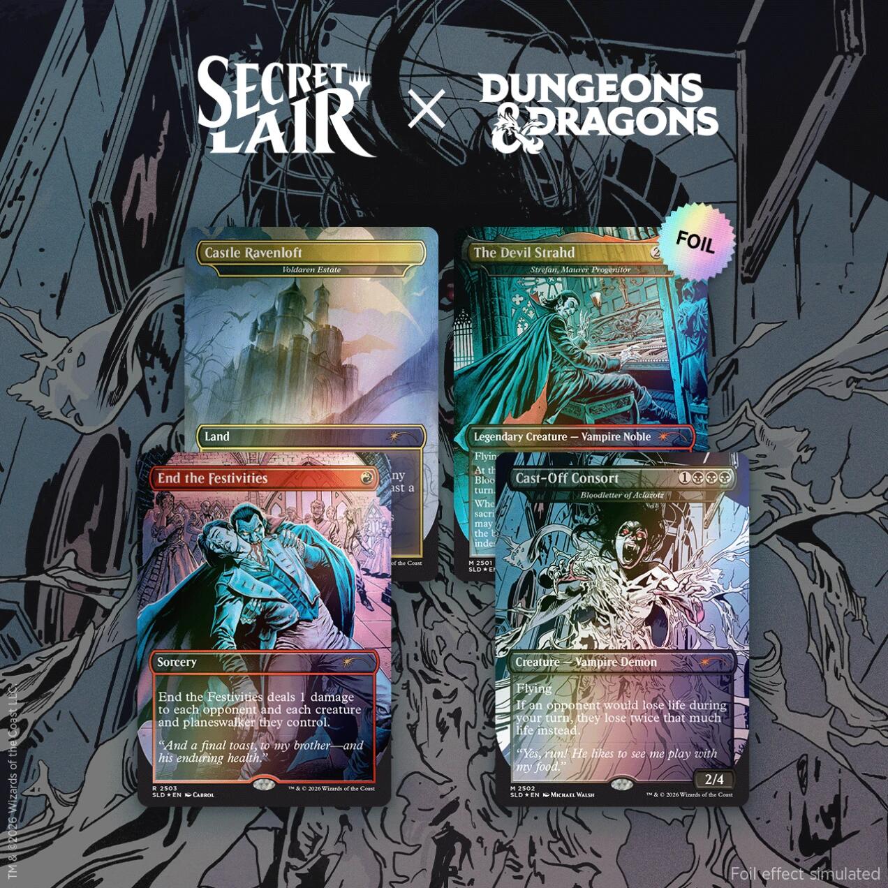 Secret Lair Drop: Secret Lair x Dungeons & Dragons: Strahd's Descent - Traditional Foil Edition [SLD]
