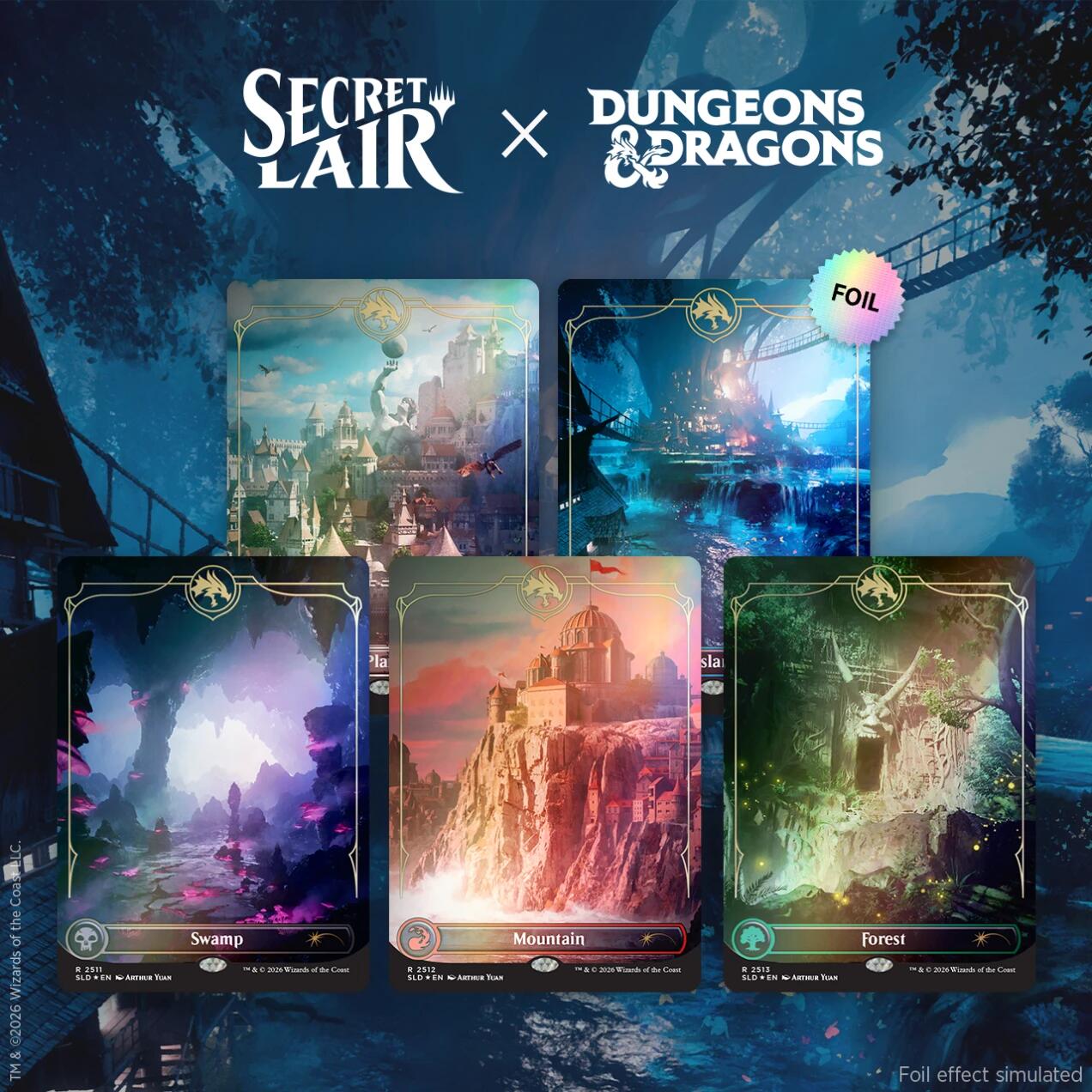 Secret Lair Drop: Secret Lair x Dungeons & Dragons: Lands of the Forgotten Realms - Traditional Foil Edition [SLD]