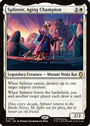 Splinter, Aging Champion (TMC-104) - Commander: Teenage Mutant Ninja Turtles Foil