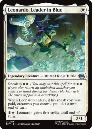 Leonardo, Leader in Blue (TMT-016) - Teenage Mutant Ninja Turtles Foil - Golden Apple Comics