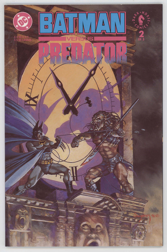 Batman Vs Predator 2 A Dark Horse DC 1992 NM+ 9.6 Arthur Suydam Dave Gibbons