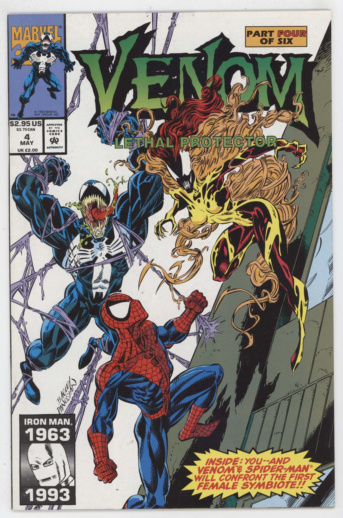 Venom Lethal Protector 4 Marvel 1993 NM- 9.2 Mark Bagley 1st Scream Riot Lasher