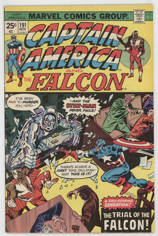 Captain America 191 Marvel 1975 FN VF Sal Buscema Falcon Stilt-Man