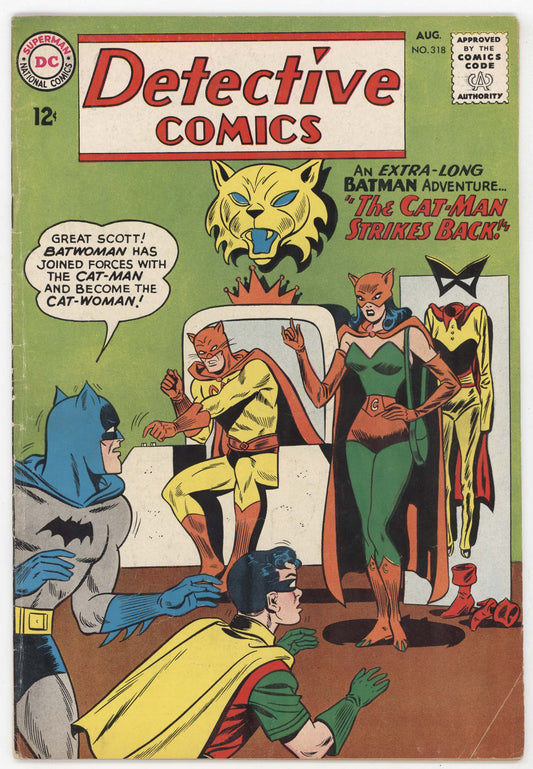 Batman Detective Comics 318 DC 1963 FN Dick Dillin Cat-Man Cat-Woman Batwoman Robin