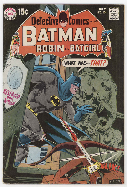 Batman Detective Comics 401 DC 1970 FN Neal Adams Batgirl Robin