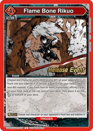 Flame Bone Rikuo (UEPR/KGR-1-079) - UE16BT KAGURABACHI Release Event Cards