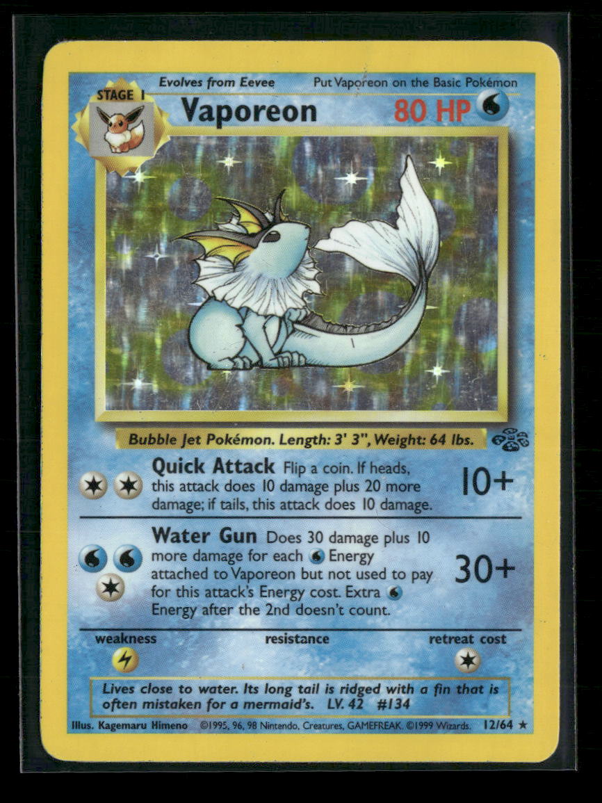 Jungle Vaporeon (12) #12/64 Damaged