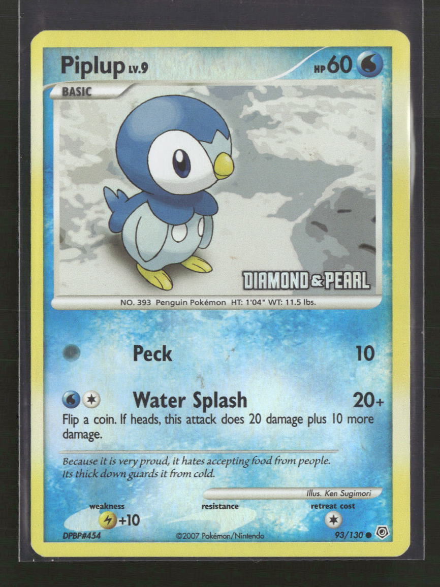 Burger King Promos Piplup #093/100