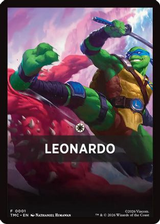 Leonardo Theme Card (TMC-001) - Commander: Teenage Mutant Ninja Turtles - Golden Apple Comics