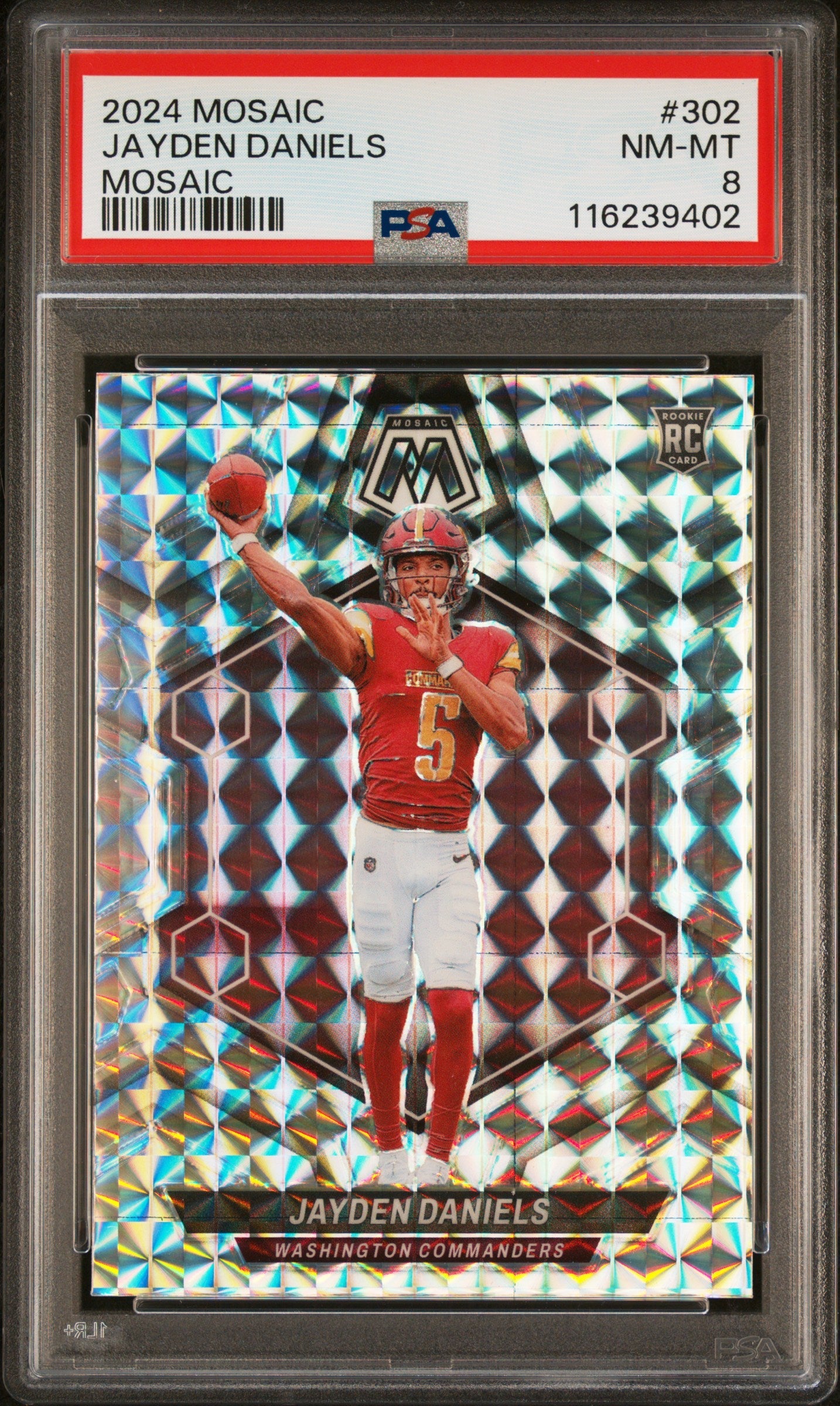 2024 Panini Mosaic Mosaic Jayden Daniels 8 PSA #302