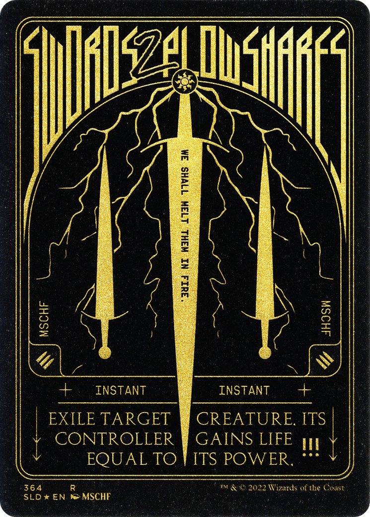 Swords to Plowshares (SLD-364) - Secret Lair Drop Etched Foil