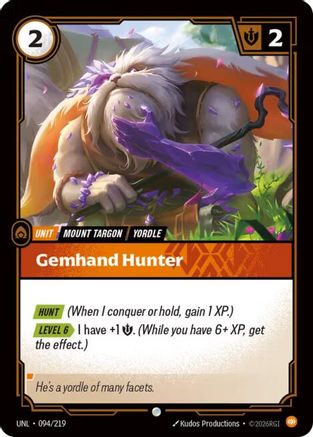 Gemhand Hunter (094/219) - Unleashed Foil
