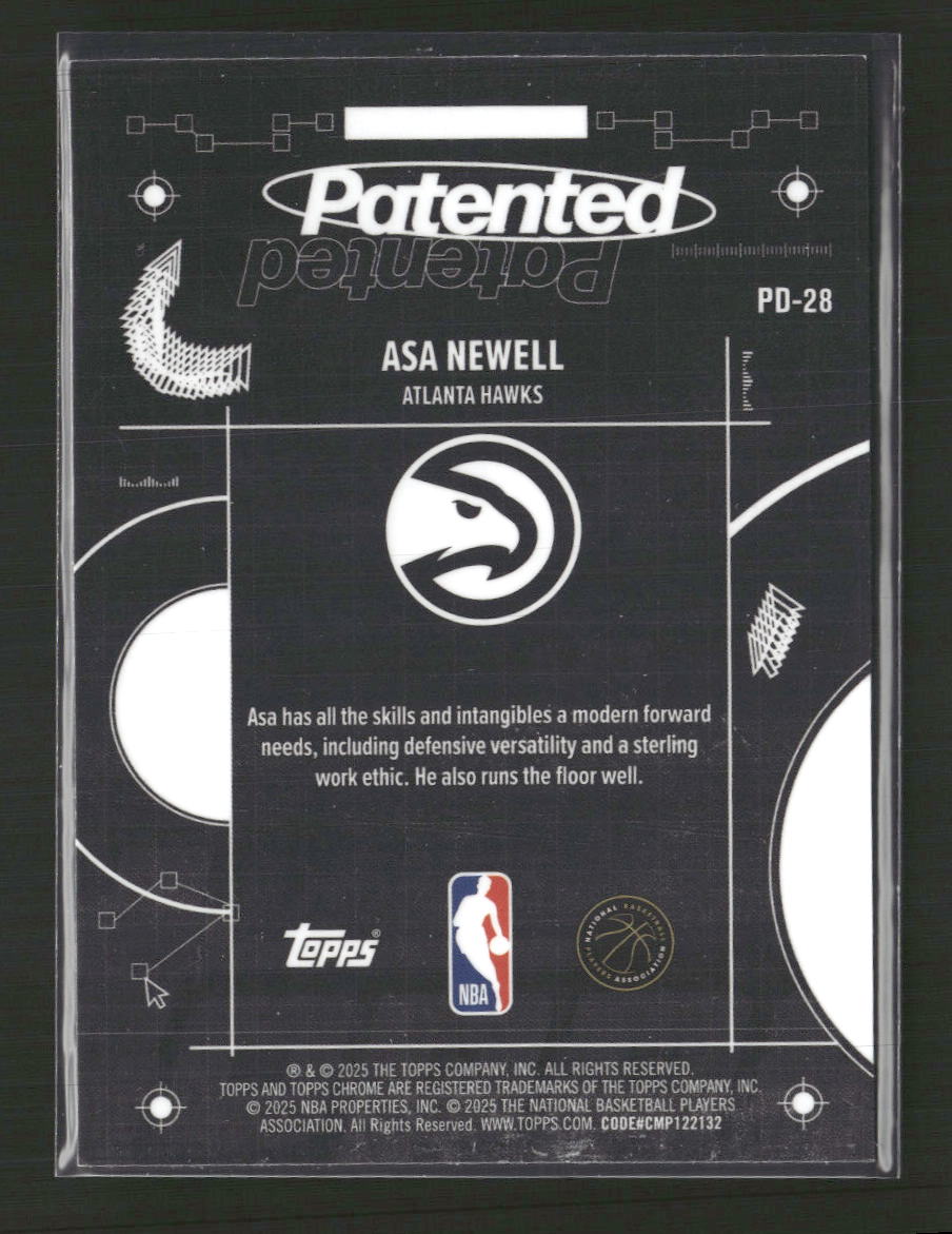 2025-26 Topps Chrome Patented Asa Newell #PD-28
