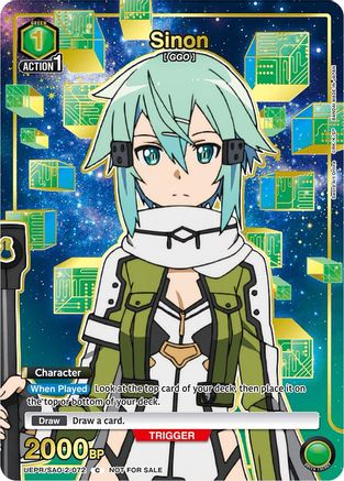 Sinon (072) (Gold) (UEPR/SAO-2-072) - Union Arena Promotion Cards Foil