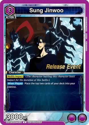 Sung Jinwoo (016) (UE17BT/SLG-1-016) - UE17BT SOLO LEVELING Release Event Cards