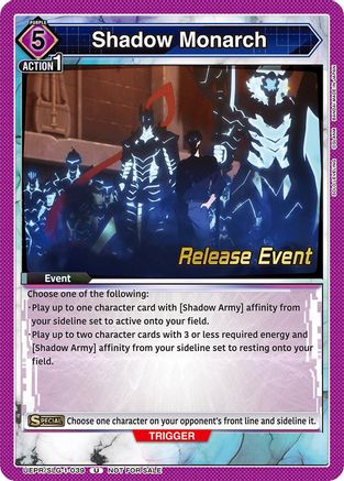 Shadow Monarch (UE17BT/SLG-1-039) - UE17BT SOLO LEVELING Release Event Cards