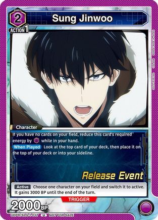 Sung Jinwoo (017) (UE17BT/SLG-1-017) - UE17BT SOLO LEVELING Release Event Cards
