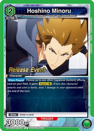 Hoshino Minoru (UE17BT/SLG-1-074) - UE17BT SOLO LEVELING Release Event Cards