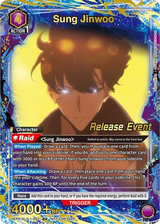 Sung Jinwoo (020) (R*) (UE17BT/SLG-1-020) - UE17BT SOLO LEVELING Release Event Cards Foil