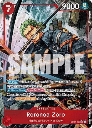 Roronoa Zoro (EB04-007) (Alternate Art) (EB04-007) - Adventure on Kami's Island Foil - Golden Apple Comics