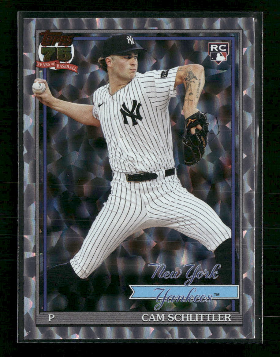 2026 Topps Baseball 35th Anniversary Crackle Foil Cam Schlittler #T91-86