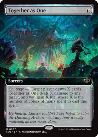 Together as One (Extended Art) (SOS-307) - Secrets of Strixhaven Foil - Golden Apple Comics