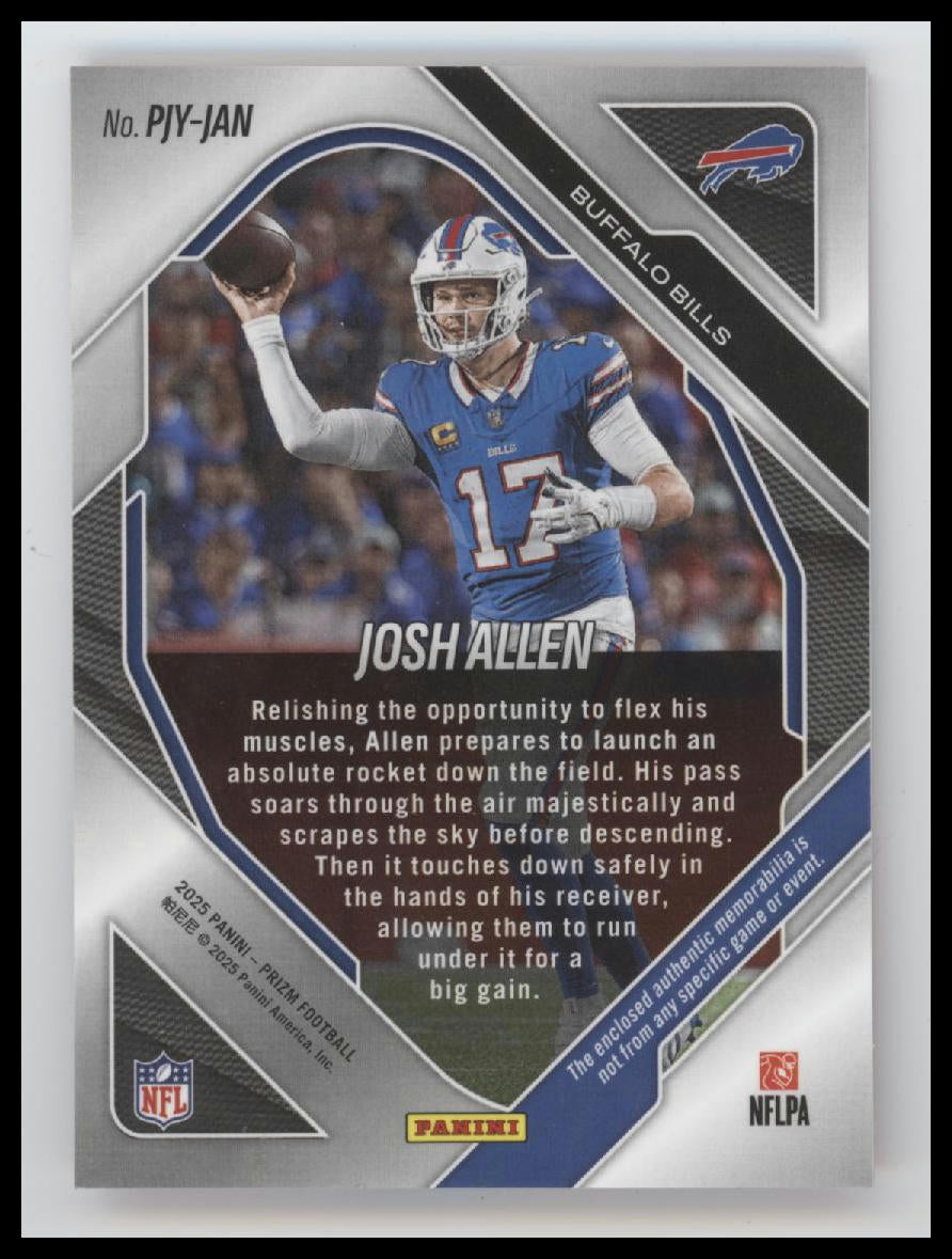 2025 Panini Prizm Premier Jerseys Pink Josh Allen #PJY-JAN