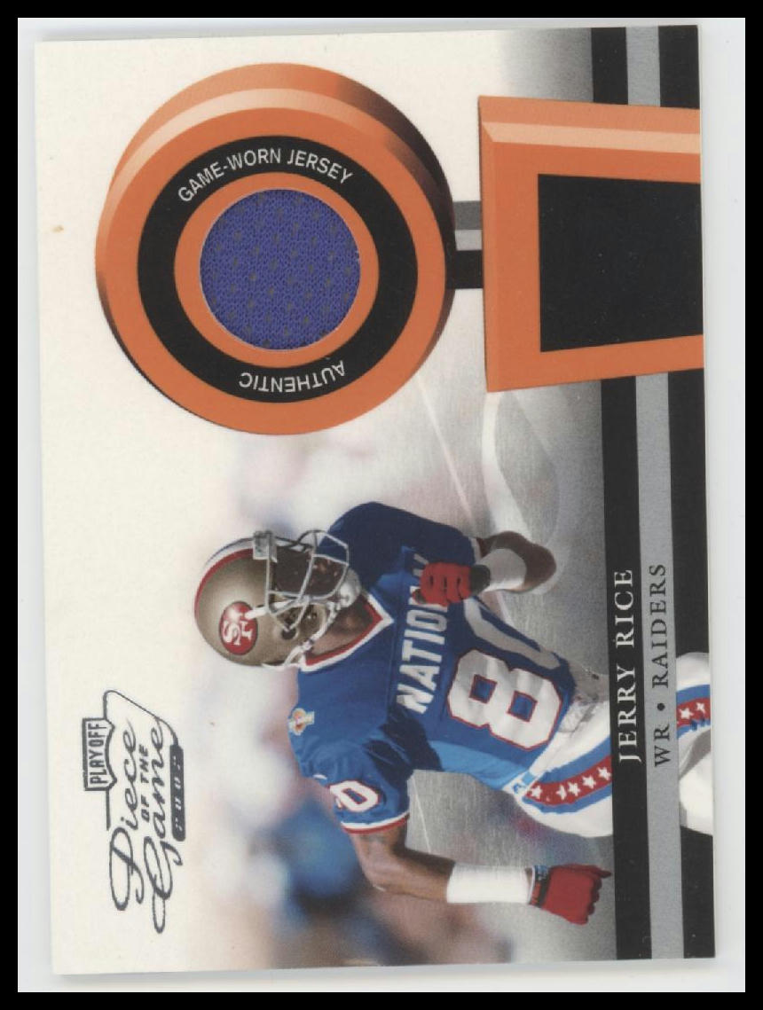 2002 Playoff Piece of the Game Materials Jerry Rice #POG-27