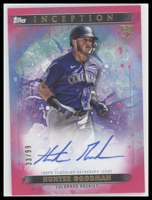 2024 Topps Inception Rookie Star Magenta #/99 Hunter Goodman AU #BRES-HG