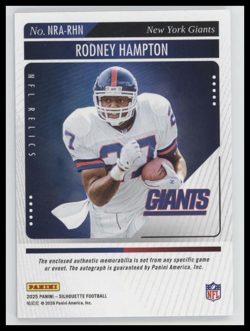 2025 Panini Silhouette NFL Relics Auto Bronze Rodney Hampton #/99 #NRA-RHN