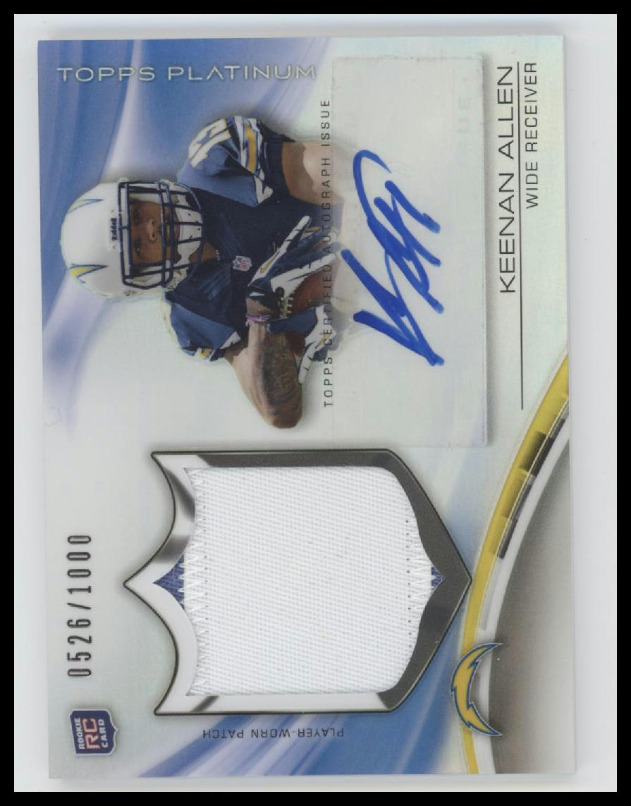 2013 Topps Platinum Rookie Patch Auto Refractors Keenan Allen #/1000 #ARP-KA