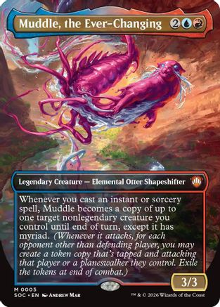 Muddle, the Ever-Changing (Borderless) (SOC-005) - Commander: Secrets of Strixhaven Foil - Golden Apple Comics