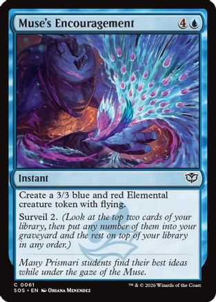 Muse's Encouragement (SOS-061) - Secrets of Strixhaven Foil - Golden Apple Comics