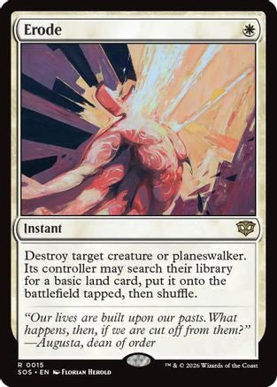 Erode (SOS-015) - Secrets of Strixhaven Foil - Golden Apple Comics