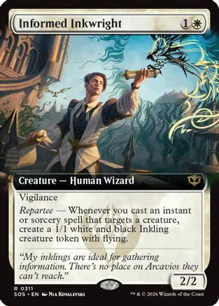 Informed Inkwright (Extended Art) (SOS-311) - Secrets of Strixhaven - Golden Apple Comics