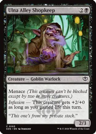 Ulna Alley Shopkeep (SOS-103) - Secrets of Strixhaven Foil - Golden Apple Comics