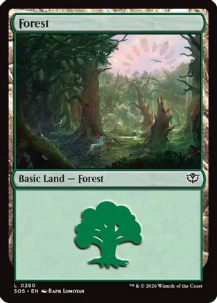 Forest (0280) (SOS-280) - Secrets of Strixhaven - Golden Apple Comics