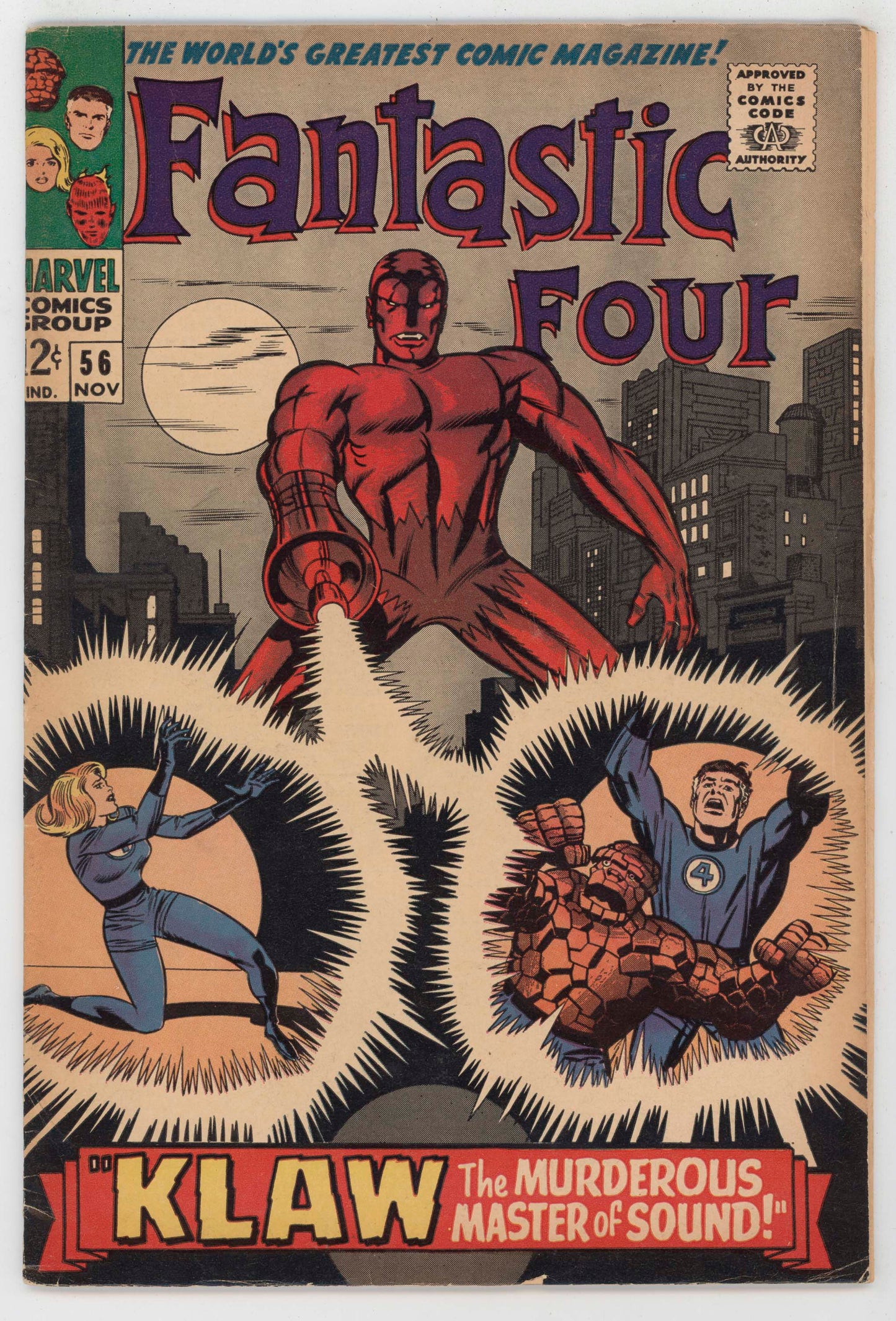 Fantastic Four 56 Marvel 1966 VG FN Klaw Silver Surfer Inhumans Black Panther